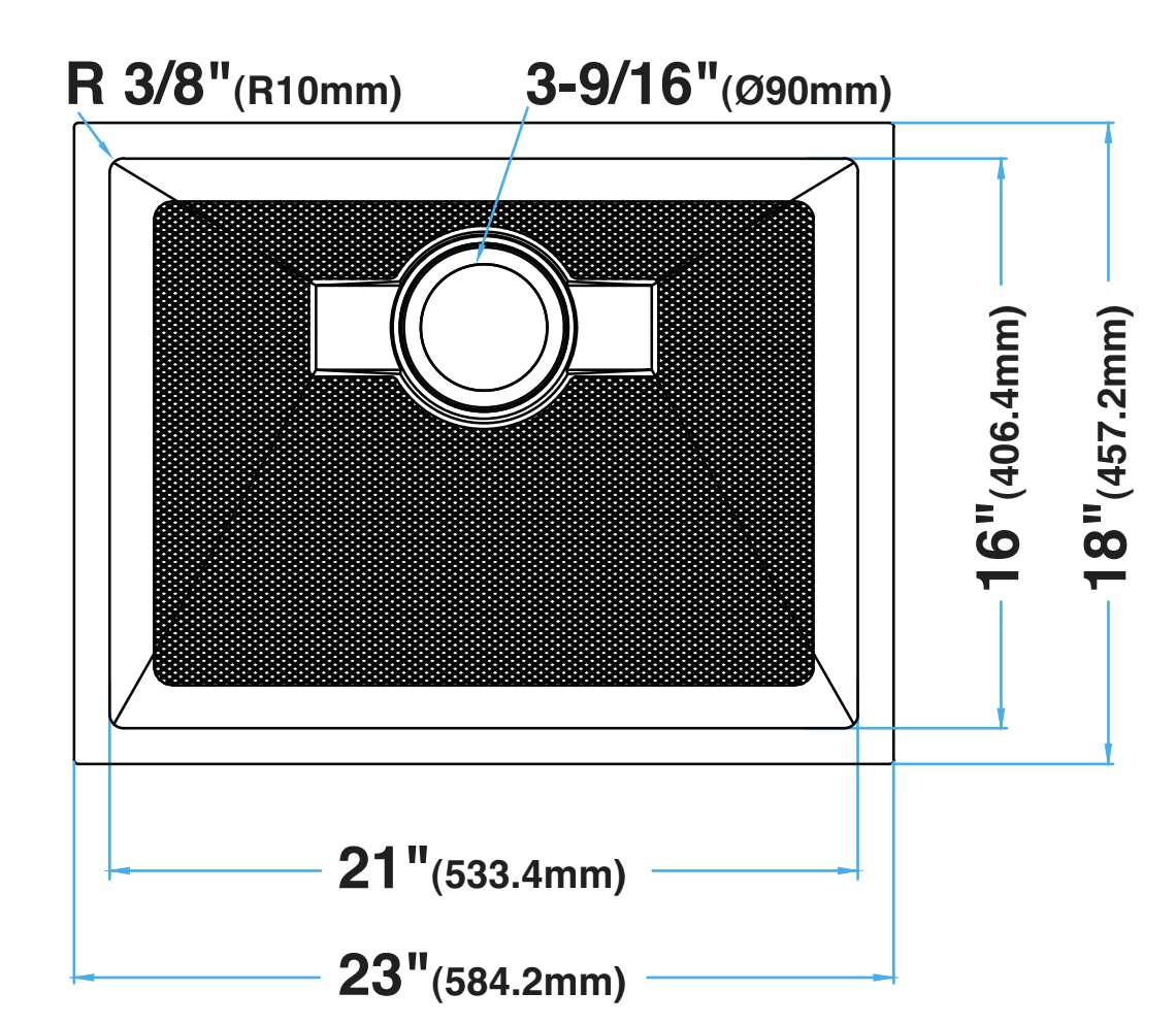 23-inch Undermount Kitchen Sink Single Bowl