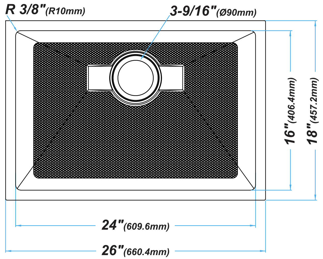 26-inch Undermount Kitchen Sink Single Bowl Combo Max