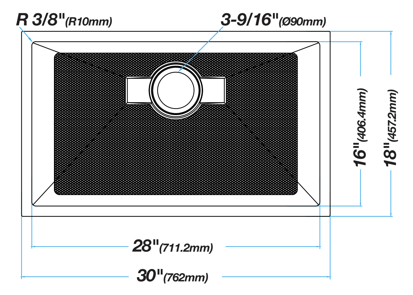 30-inch Undermount Kitchen Sink Single Bowl Combo Max