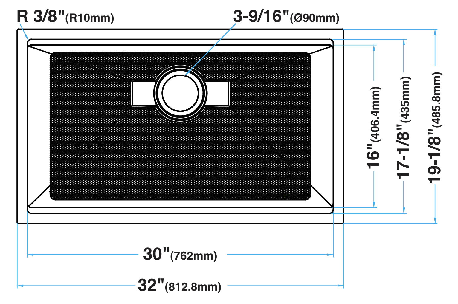 32-inch Workstation Kitchen Sink Single Bowl Combo Max